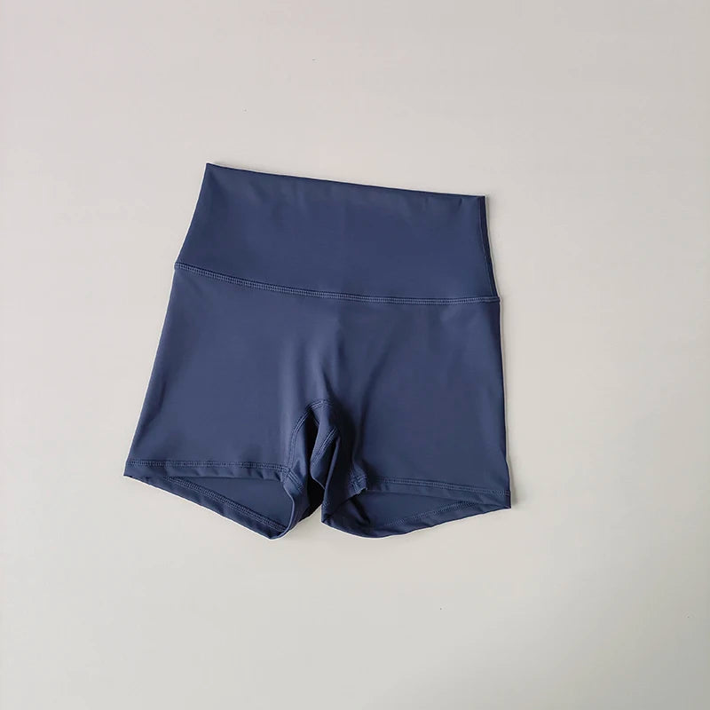 Pantalones cortos deportivos de yoga, ajustados, elásticos, de tres piezas, con cintura alta, realce de cadera y secado rápido.