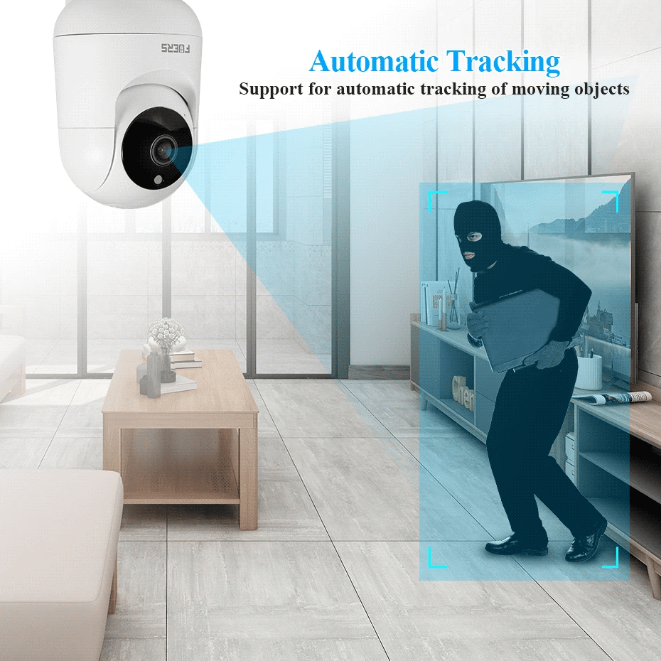Cámara WiFi Fuers de 5 MP, Tuya Smart Home, cámara de vigilancia IP inalámbrica para interiores, detección IA, seguimiento automático, monitor de seguridad para bebés.