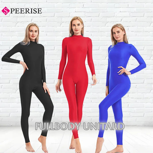 Mono de cuello alto unisex, leotardo de cuerpo entero, mono de yoga de manga larga para mujer, mono de gato, ropa deportiva diaria, trajes de cosplay