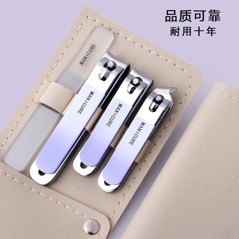 Cortaúñas para hombres y mujeres, cuchillas afiladas de doble filo para uñas de manos y pies, kit de cuidado fácil en casa.