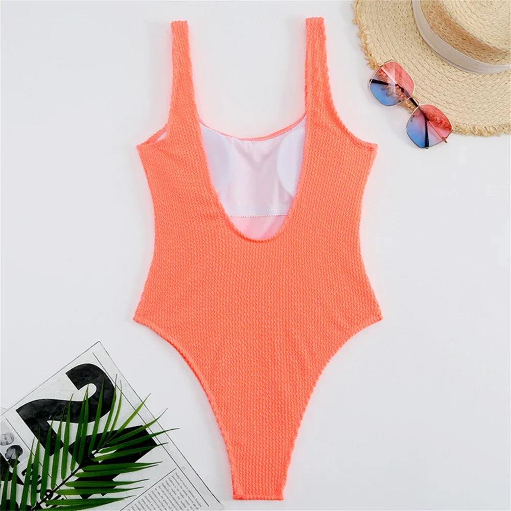 Sexy Solid Swimwear Female One Piece Swimsuit Closed Push Up Women's Swimming Bathing Suits Bodysuit Beach Pool Bather 2025