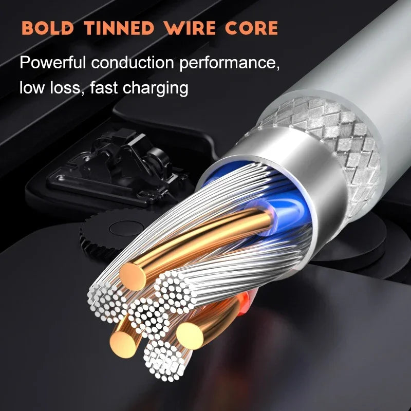 Cable USB de carga rápida PD de 30 W para iPhone 11, 12, 13 Pro, XS Max, 7, 8, 14 Plus, X, XR, SE, carga rápida, USB C, línea de datos de 1 m, 2 m y 3 m