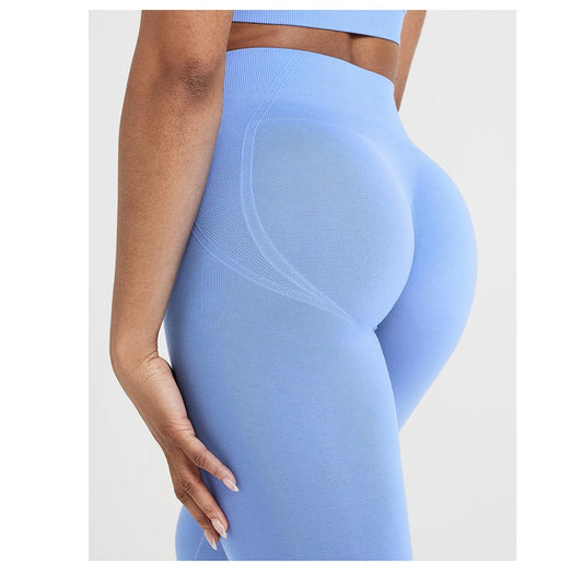 Pantalones deportivos ajustados sin costuras TKITK, leggings de gimnasio para mujer, pantalones de yoga suaves de cintura alta, ropa deportiva para fitness.