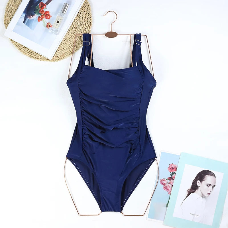 Traje de baño de una pieza sexy para mujer 2024, push up, talla grande, control de abdomen, monokini, ropa de playa, traje de baño vintage.