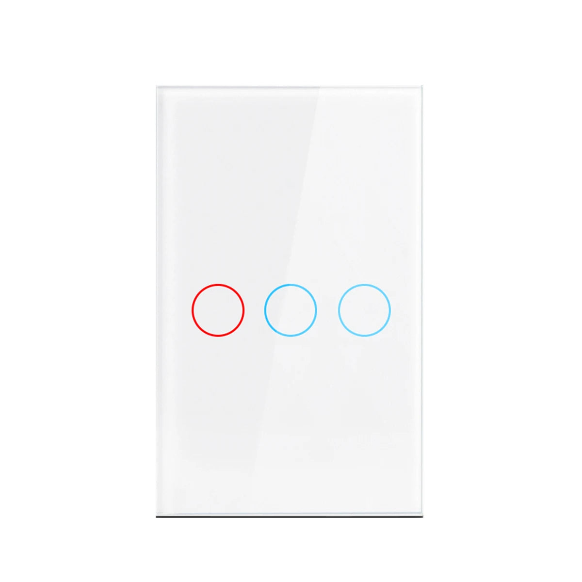 Interruptor táctil AC100-240, panel LED de alimentación, interruptores de luz de pared, vidrio templado, negro, blanco, 1, 2 o 3 entradas.
