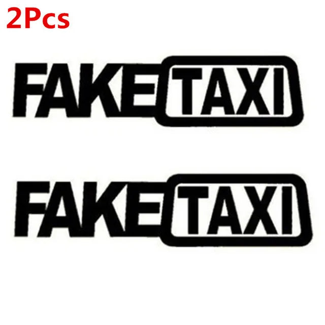 Pegatina divertida de taxi falso para coche, emblema de vinilo autoadhesivo universal para BMW, Ford, Toyota, VW, Honda, Kia, Opel y Kia.