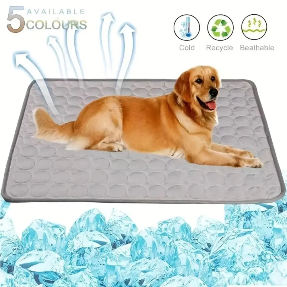 Nueva colchoneta refrescante de verano para perros, manta para gatos, sofá, cama transpirable para mascotas, lavable para perros pequeños, medianos y grandes, para coche.