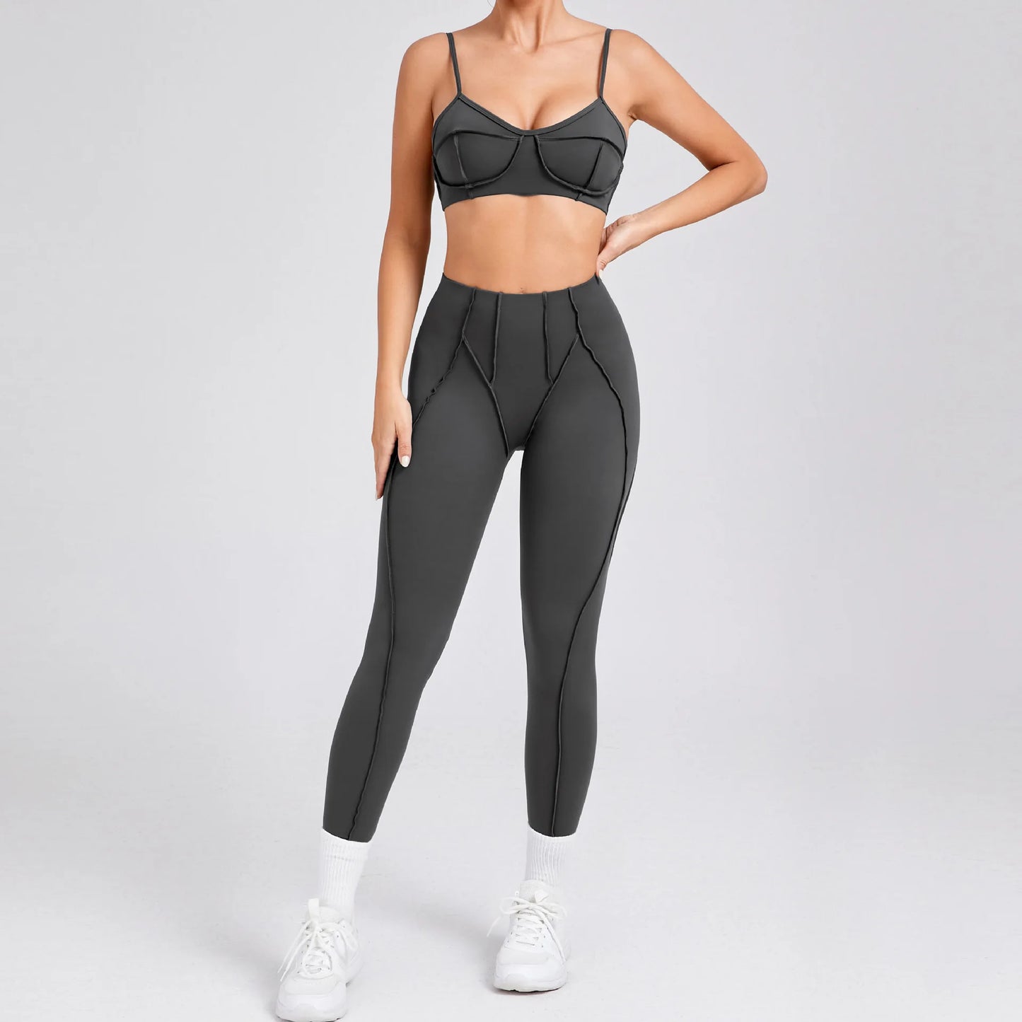 2025 New Yoga Set  2Pcs Sports Suit Women Sexy Workout Bra Suit Running Gym High Waist Legging Quick Dry Tight Yoga Clothing