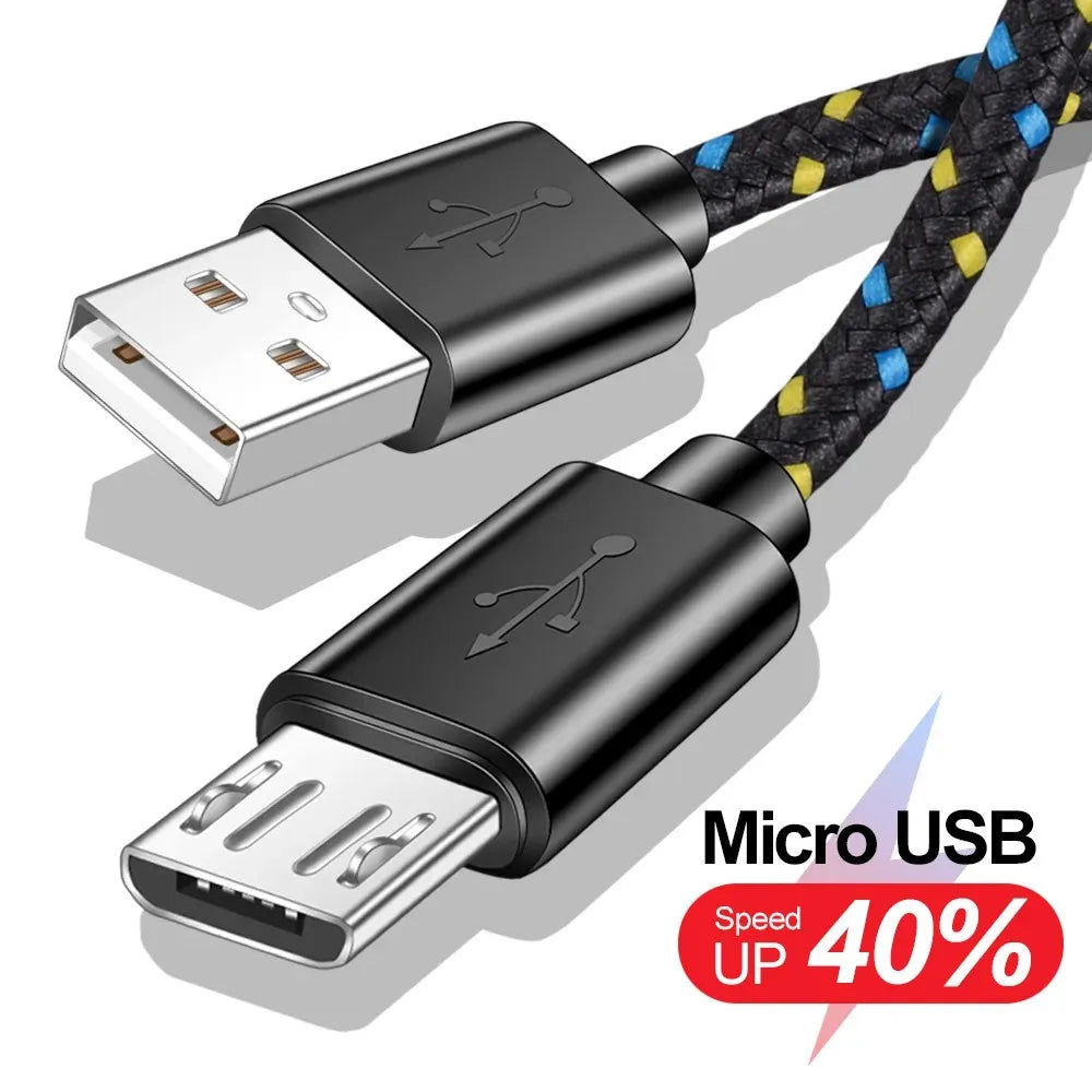 Cable micro USB Olaf de carga rápida USB A a micro USB, cable de datos para cargador de teléfono móvil Samsung, Huawei y Xiaomi (0,5 m-3 m)