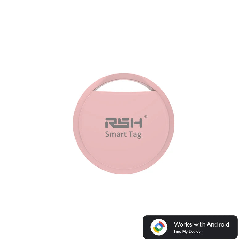 Rastreador GPS Bluetooth original de la marca RSH para teléfonos Android. Funciona con la aplicación Google Find My. Buscador de llaves para mascotas para Xiaomi y Samsung Pixel.