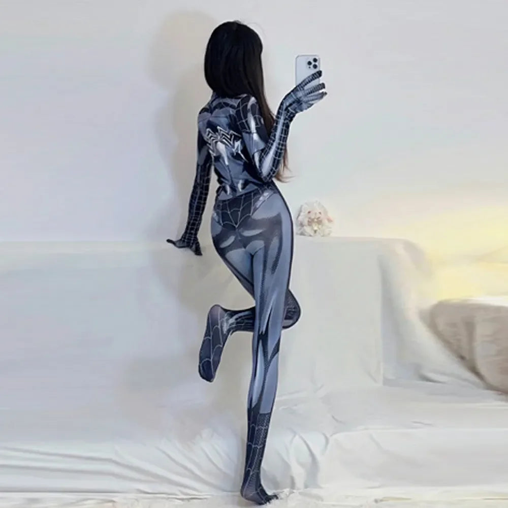 Halloween Spider Man Costume Movie Superhero Cosplay Bodysuit Suit Avengers Cosplay Venom Spider Man Corset for Women Girl Suit