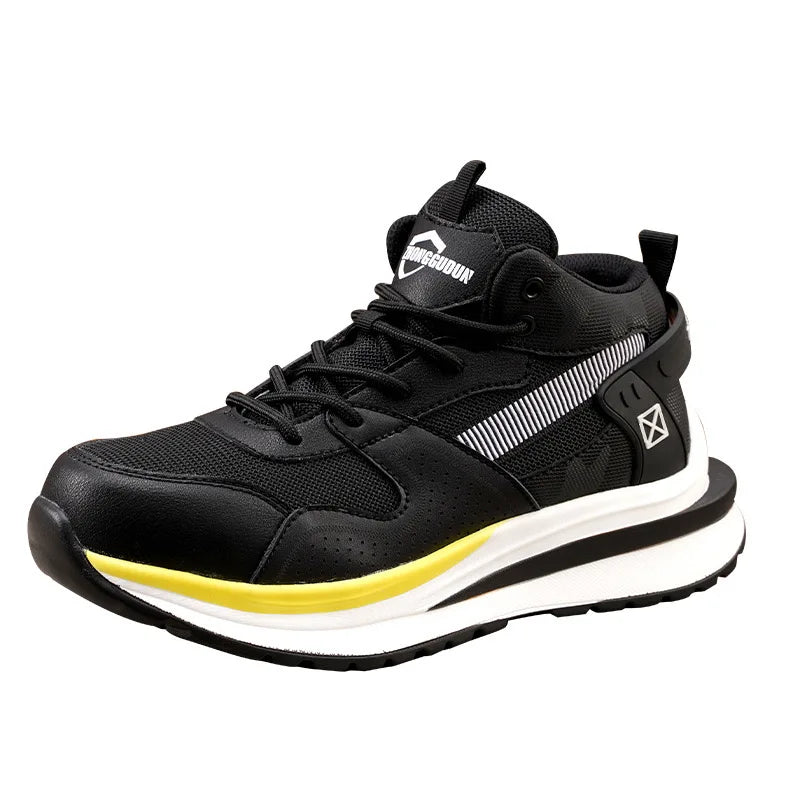 Nuevo calzado de seguridad para hombre, de cuatro estaciones, con puntera de acero antiaplastamiento y antiperforación, suela blanda antideslizante, para trabajo.