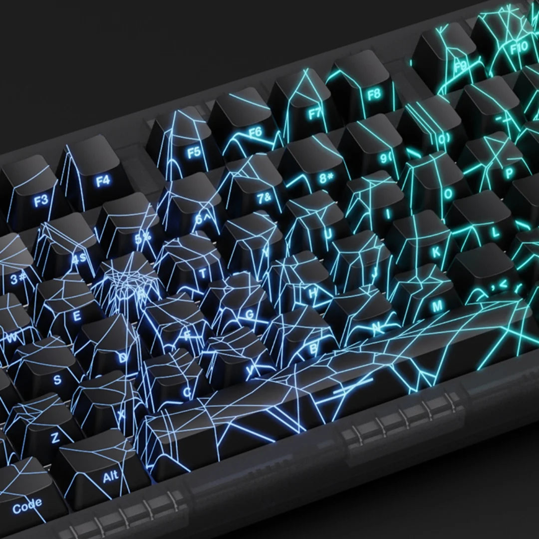 Teclado mecánico ZORNHER ZH980 Spider Web, inalámbrico, 2,4 G, Bluetooth, personalizado, para oficina, HIFI, silencioso.