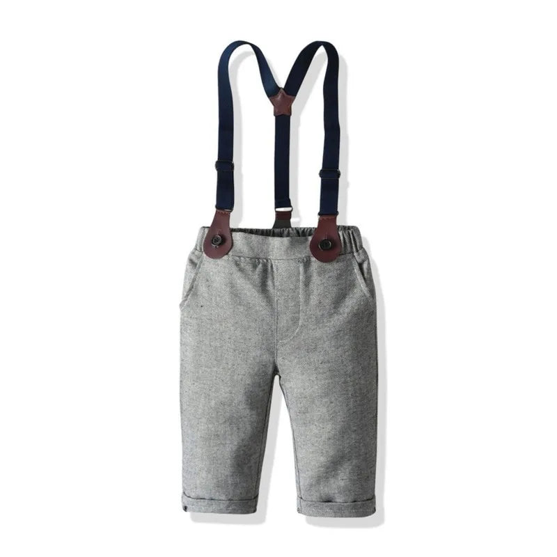 Conjunto de ropa para bebé niño, camisa con lazo, chaleco y pantalón, 3 piezas, traje de manga larga para fiesta de cumpleaños, ropa para bebé de 0 a 7 años