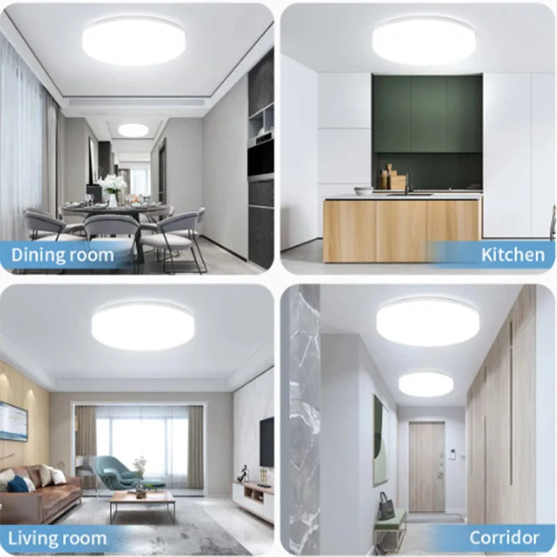 Lámpara de techo LED redonda ultrafina para dormitorio, iluminación LED brillante para habitación, accesorio de iluminación de techo, decoración moderna del hogar.