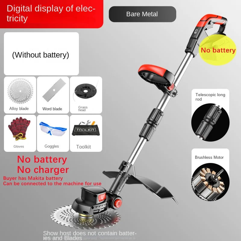 Cortacésped eléctrico, herramienta de deshierbe de césped portátil, Desbrozadora Batería 충전식예초기 충전식 예초기Coupe Bordure Sans Fils À Batterie