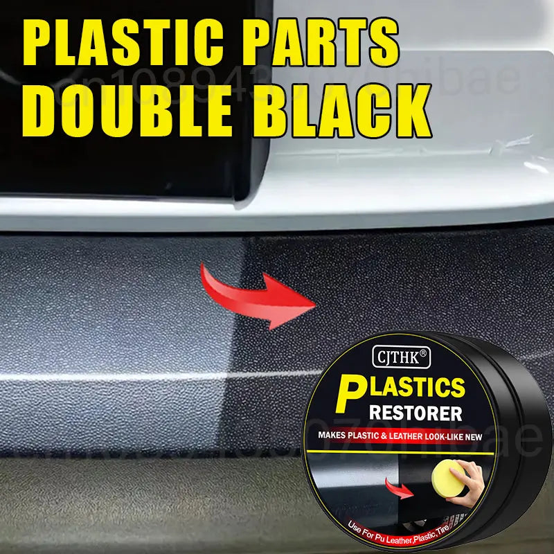 Restaurador de plástico para automóviles, devolviéndole el brillo negro, productos de limpieza para automóviles, restaurador de cuero y plástico, pulido y reparador de automóviles, renovador de revestimientos