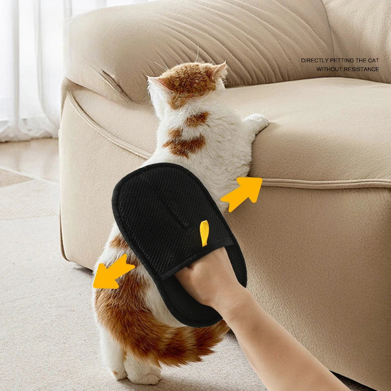 Guantes de depilación de mascotas de doble cara, reutilizables, para perros y gatos, guantes de limpieza estática para alfombras y muebles.
