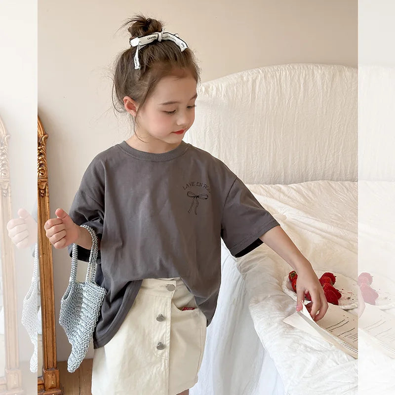 Ropa para niños, niñas, niños, ropa de manga corta para niñas, camisetas de verano, ropa para niños, ropa para niños, ropa de niña, ropa de niño