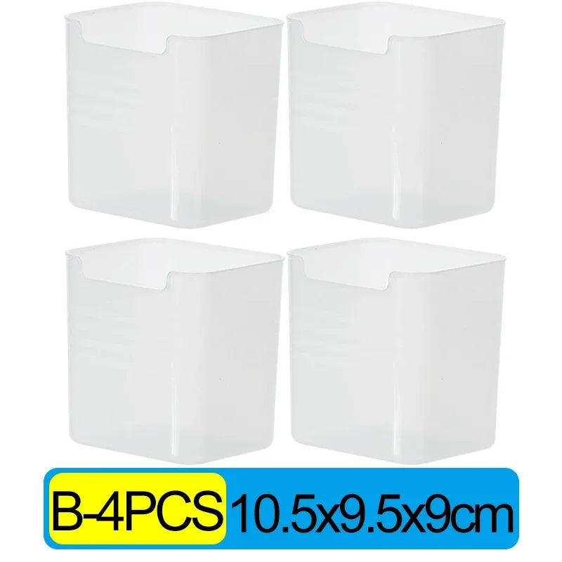 1/6 cajas de almacenamiento para puerta lateral de refrigerador, portátiles, para conservar verduras y frutas, de plástico de grado alimenticio para cocina.