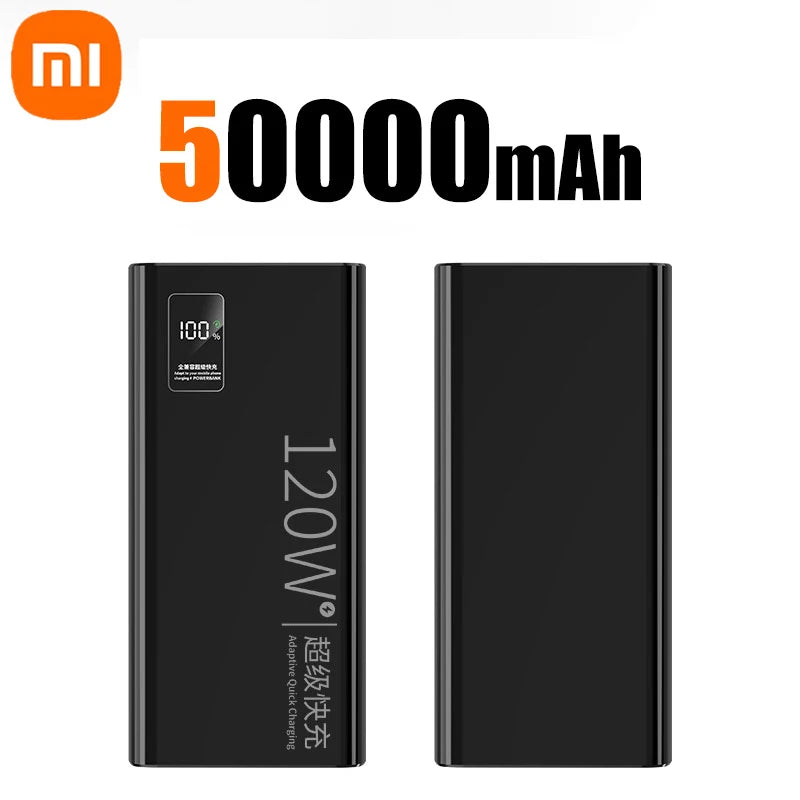 Banco de energía Xiaomi de 500.000 mAh y 120 W, carga ultrarrápida, gran capacidad, para iPhone, Samsung y Huawei.