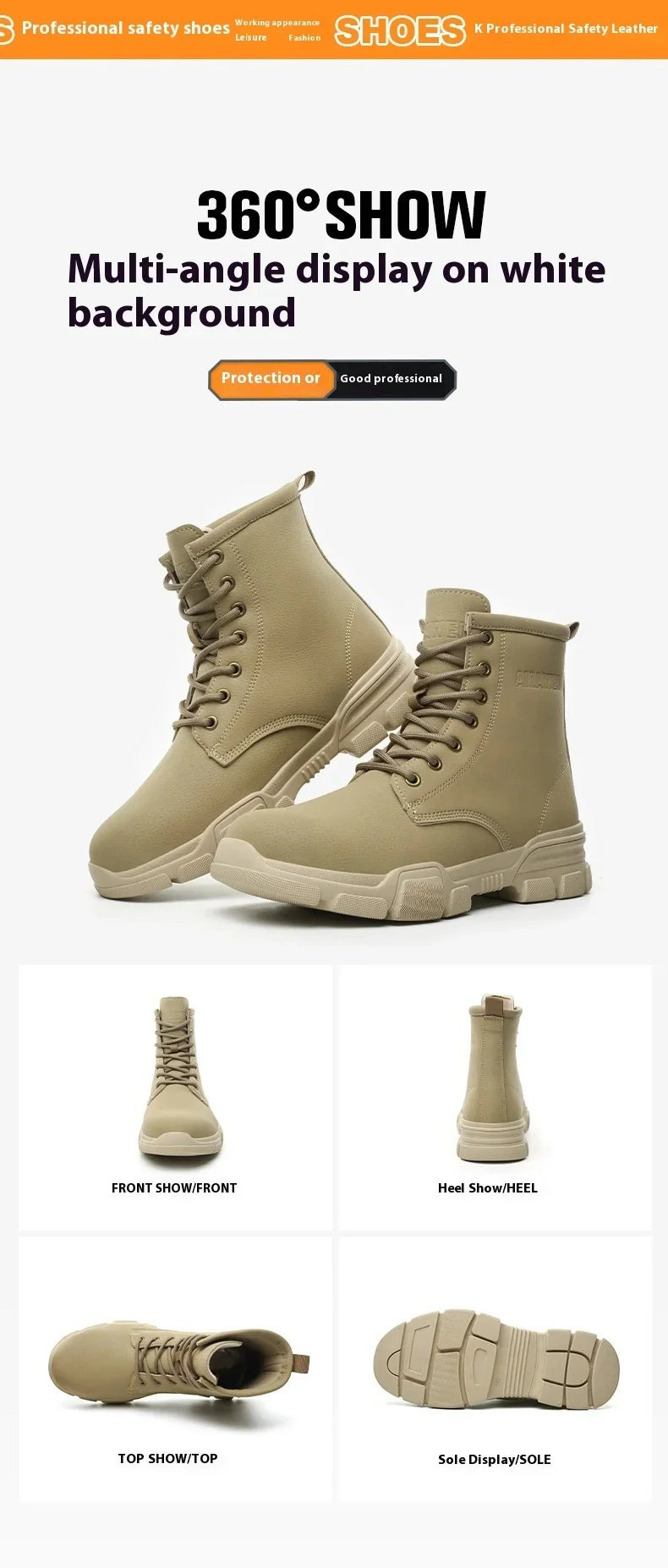Anti-spark Welder Shoes Men's High Top Work Safety Boots Puncture Proof Construction Safety Shoes Men Platform Boots