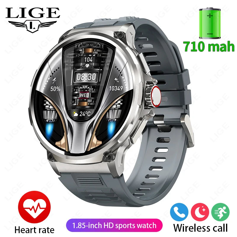 Reloj inteligente Ultra HD de 1,85 pulgadas para hombre, con GPS, pulsera deportiva para exteriores, batería grande de 710 mAh, reloj de seguimiento de actividad física para Android e iOS.