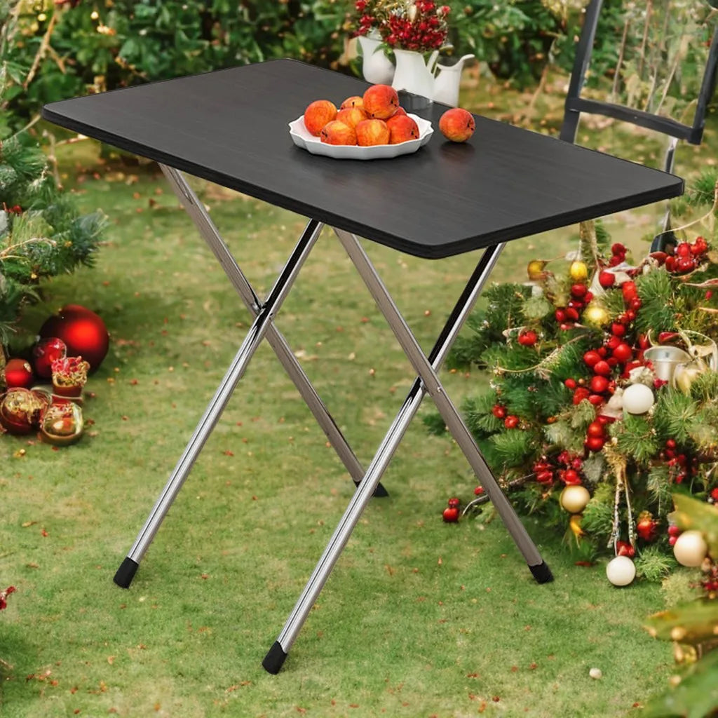 Mesa de jardín portátil, plegable, de madera, para el té de la tarde, ultraligera, para Navidad, camping, barbacoa, picnic.