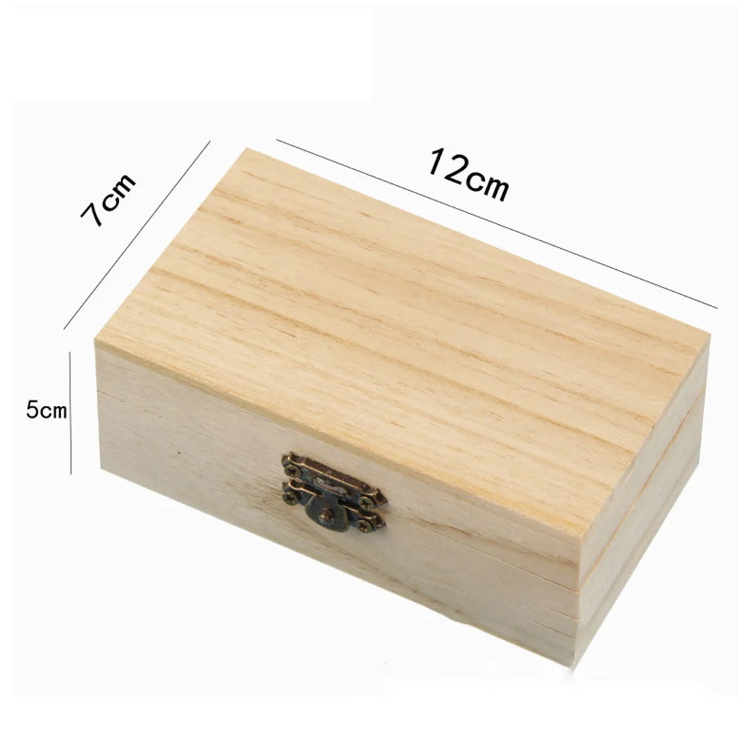 Cajas de almacenamiento cuadradas con bisagras de madera lisa escocesa de color tronco, 1/3 unidades, caja de regalo artesanal, caja de almacenamiento hecha a mano, caja de organización