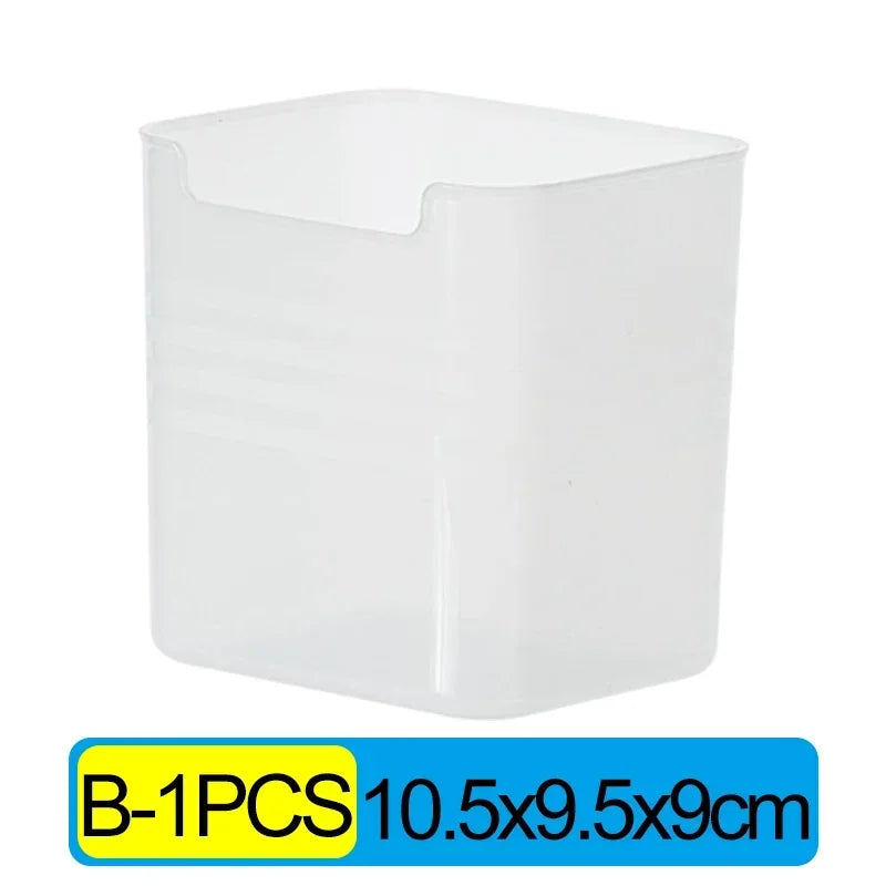 1/6 cajas de almacenamiento para puerta lateral de refrigerador, portátiles, para conservar verduras y frutas, de plástico de grado alimenticio para cocina.