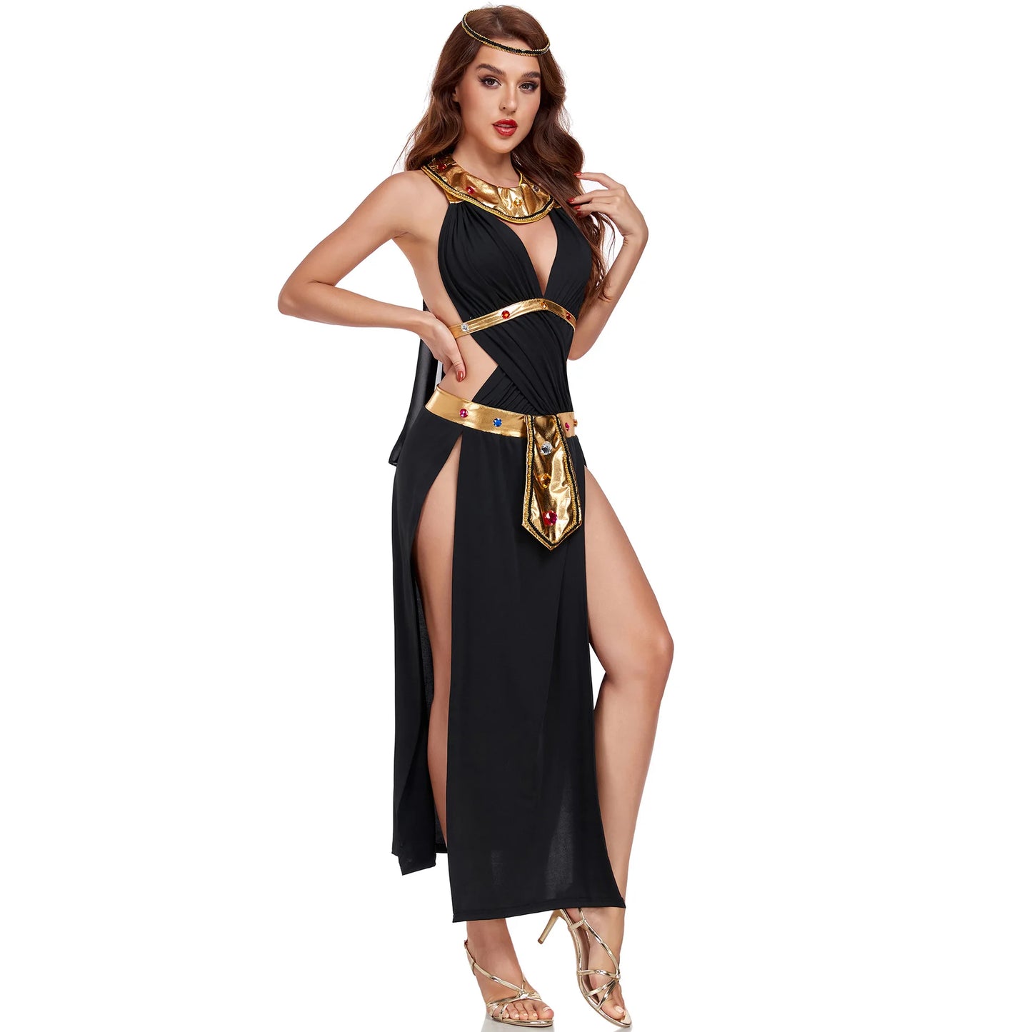 S-XXL Medieval Princess Athena cosplay costume, Greek goddess Halloween costume, Egyptian Cleopatra party