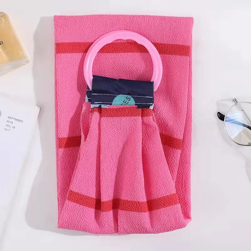 Lavadoras de baño Una toalla de baño larga con tiras hacia atrás para quitar y fregar, para frotar, lavar y frotar la suciedad