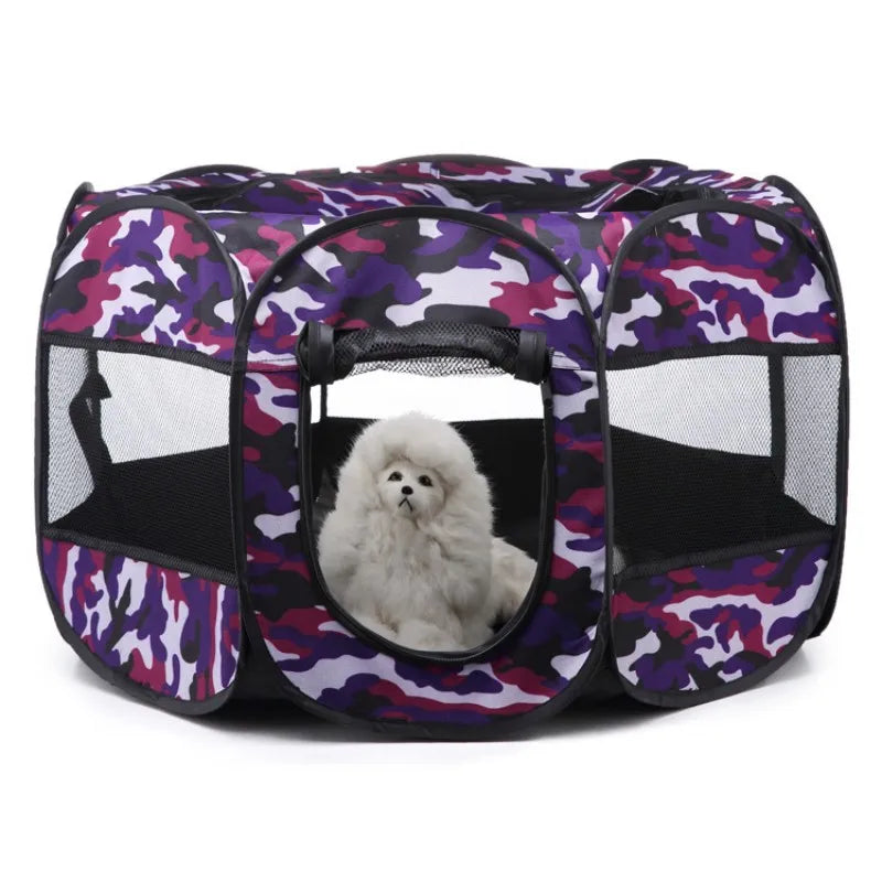 Tienda de campaña portátil y plegable para mascotas, fácil de usar, cerca octogonal, refugio para cachorros, fácil de usar, jaulas grandes para perros y gatos.