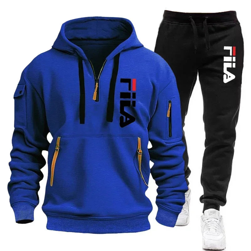 Conjuntos de ropa deportiva para hombre para otoño e invierno 2025, ropa de marca de moda, conjuntos de ropa deportiva y ropa deportiva de manga larga de gran tamaño.