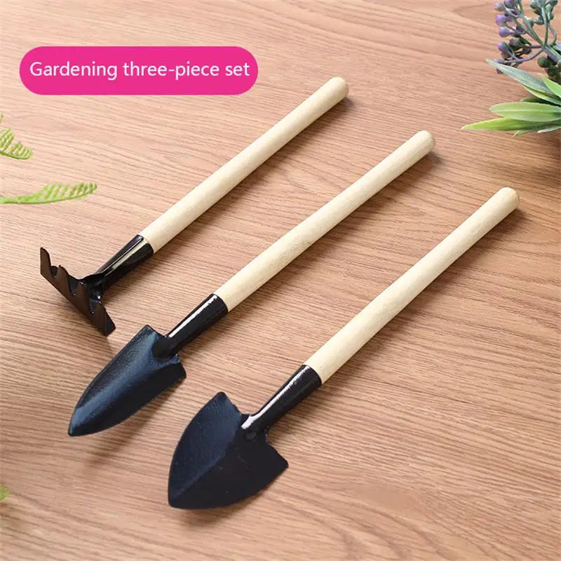 Juego de tres herramientas de jardinería: miniherramientas de jardinería, pala multifunción, rastra, pala para plantas domésticas, pala para tierra de pino.