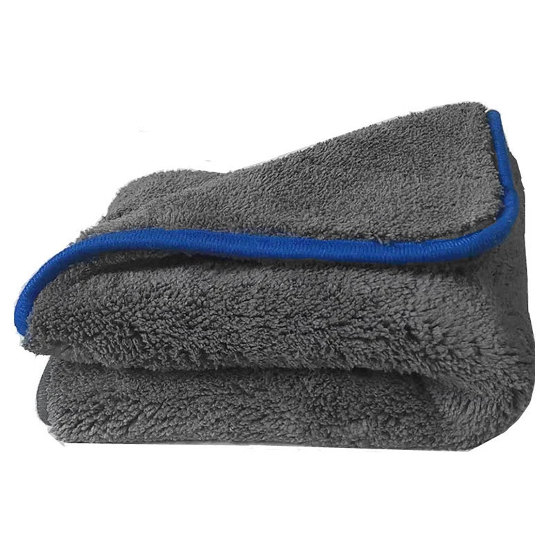 Toalla de microfibra para lavado de coches SEAMETAL de 1200 g/m², 40 x 40 cm, forro polar coral grueso y absorbente, paño de secado y lavado.
