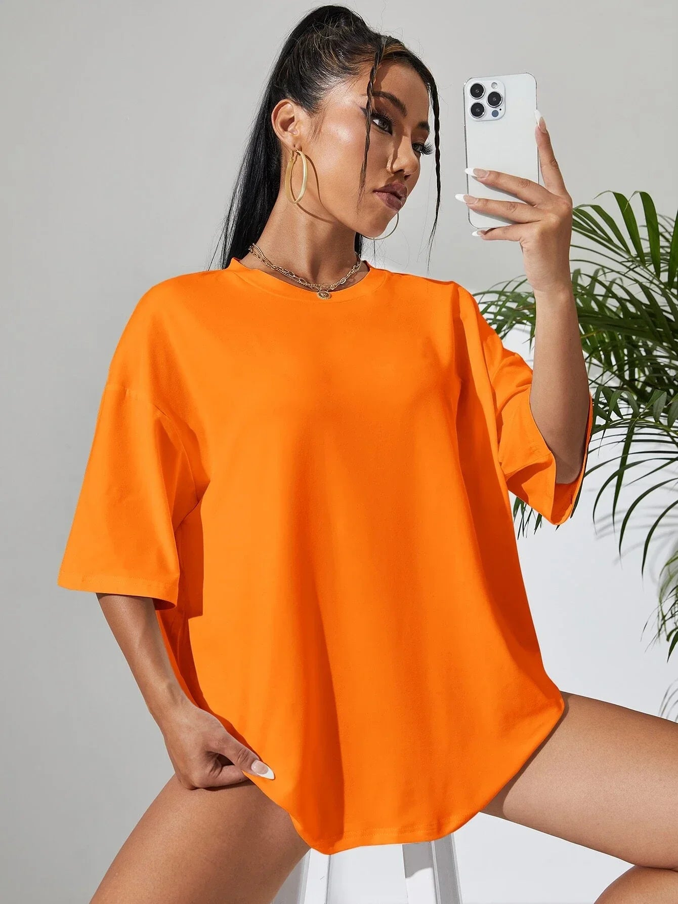Camisetas de algodón suaves de manga corta de color liso para mujer, ropa deportiva, transpirables y cómodas, camiseta holgada básica que combina con todo para mujer