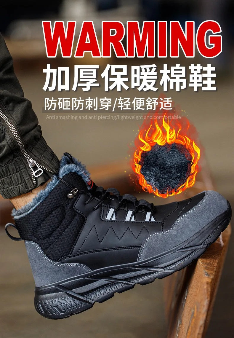 Zapatos de seguridad para electricistas, aislantes de 6 kV, antiaplastamiento y antiperforación, calzado de seguridad para hombres, para obras de construcción, zapatos de algodón.