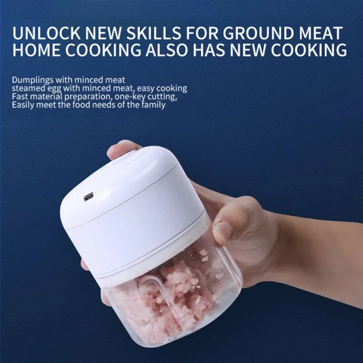 Máquina de cocina multifuncional, picadora de carne automática para el hogar, alimentos complementarios para bebés, removedor de ajo picado, cortador de carne.