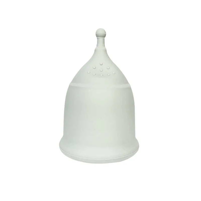 Copa menstrual con anillo, tampón y compresa de fácil extracción, alternativa de silicona médica, copa de higiene femenina para la menstruación femenina.