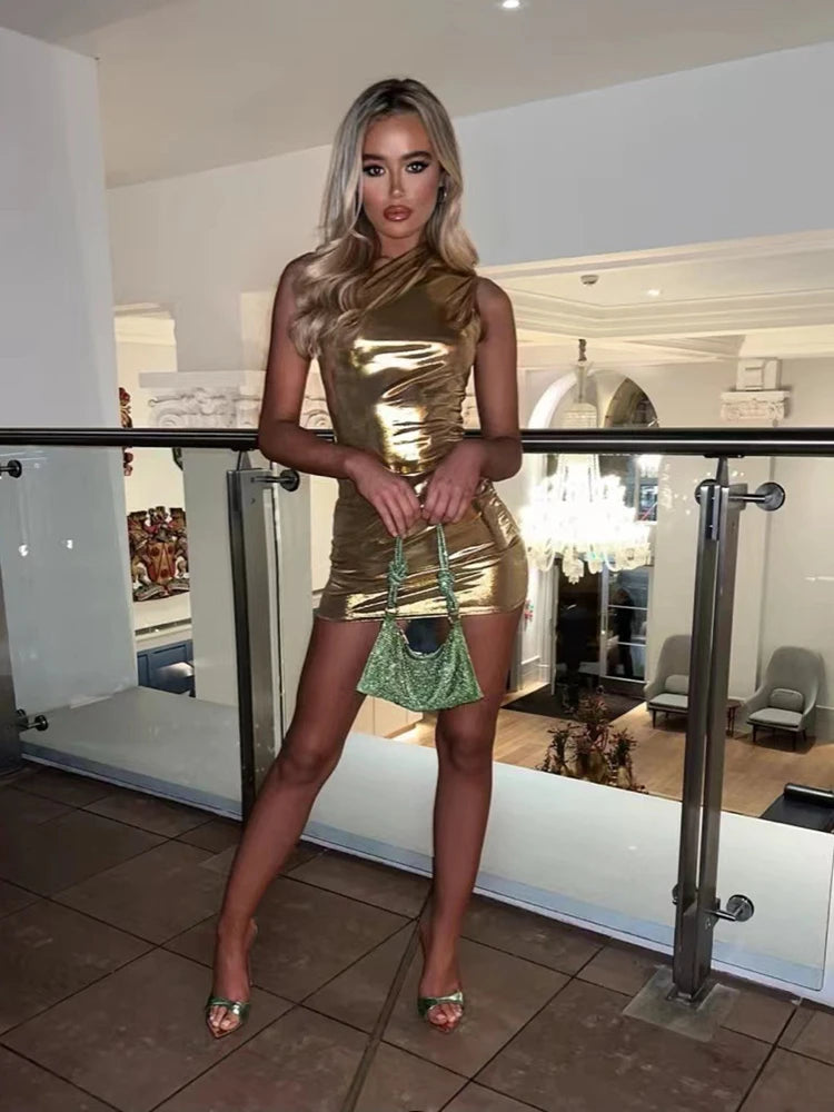 Vestidos ajustados sexys de un hombro para mujer, vestido mini ajustado irregular de color sólido, vestido corto para fiesta, discoteca, vestido de noche, vestido corto con realce de glúteos.