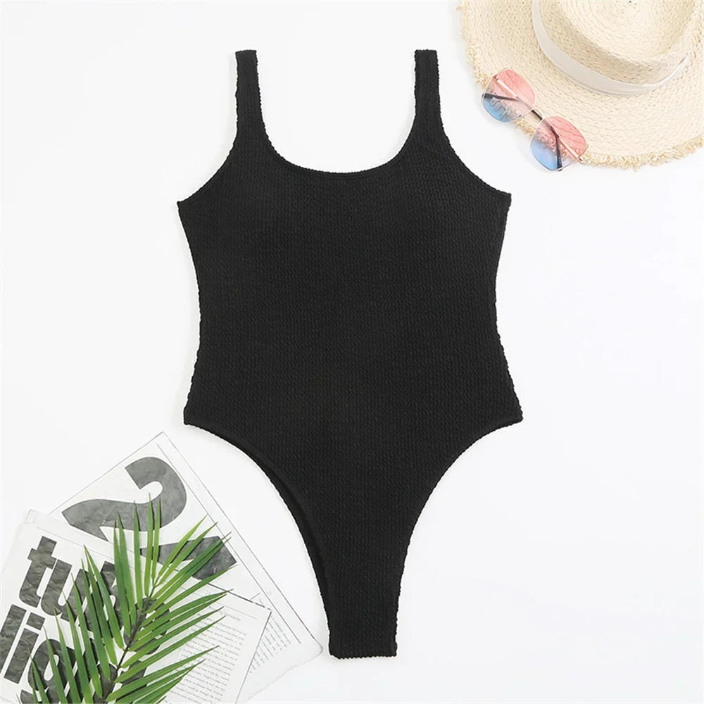 Sexy Solid Swimwear Female One Piece Swimsuit Closed Push Up Women's Swimming Bathing Suits Bodysuit Beach Pool Bather 2025
