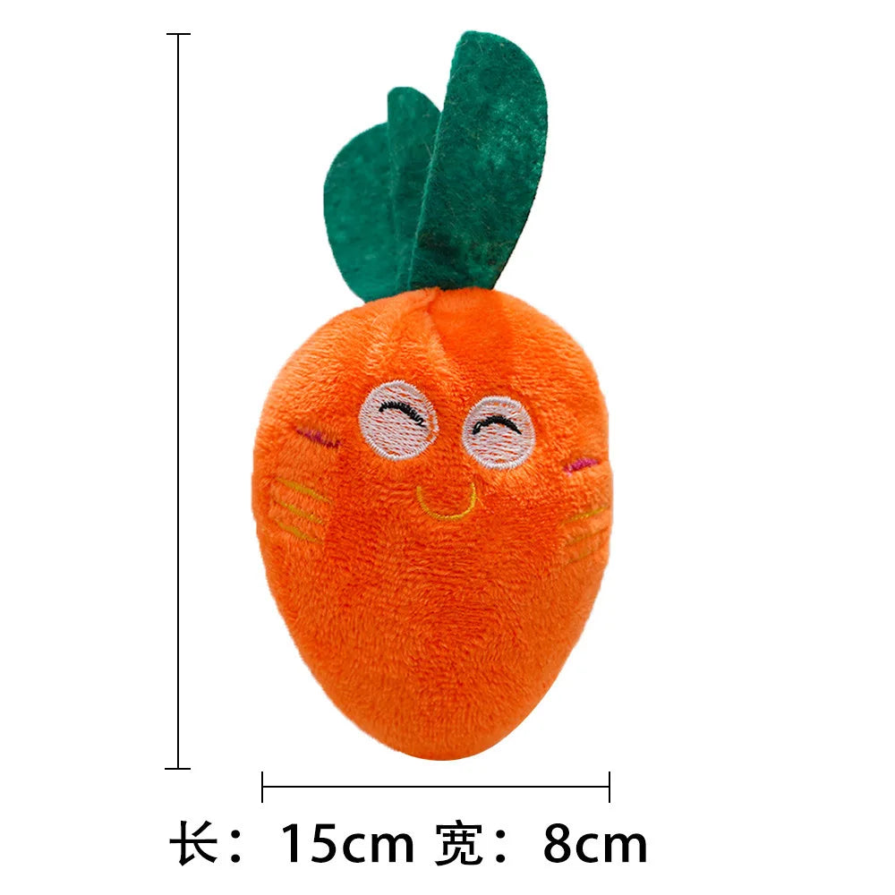Juguetes divertidos Juguetes para perros Patas de pollo Frutas Zanahorias Verduras Mascotas Perros Gatos Peluches Sonidos Juguetes masticables Suministros