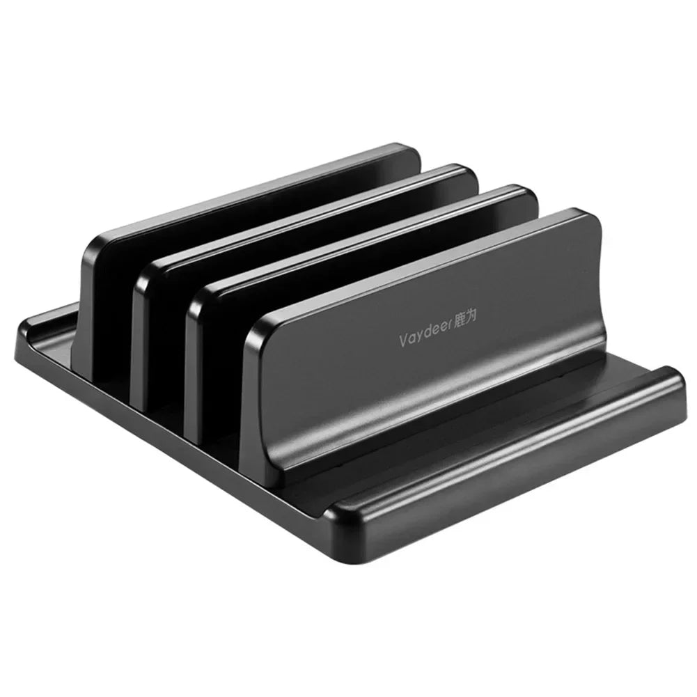 1 soporte vertical para portátil, ajustable, para tableta, teléfono, de plástico, para escritorio, almacenamiento de ordenador portátil, accesorio que ahorra espacio.