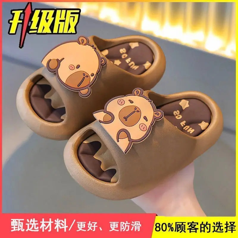 Pantuflas de interior para niños, de verano, antideslizantes, de PVC, para uso doméstico, para el baño, a juego con la familia, para niños y niñas.