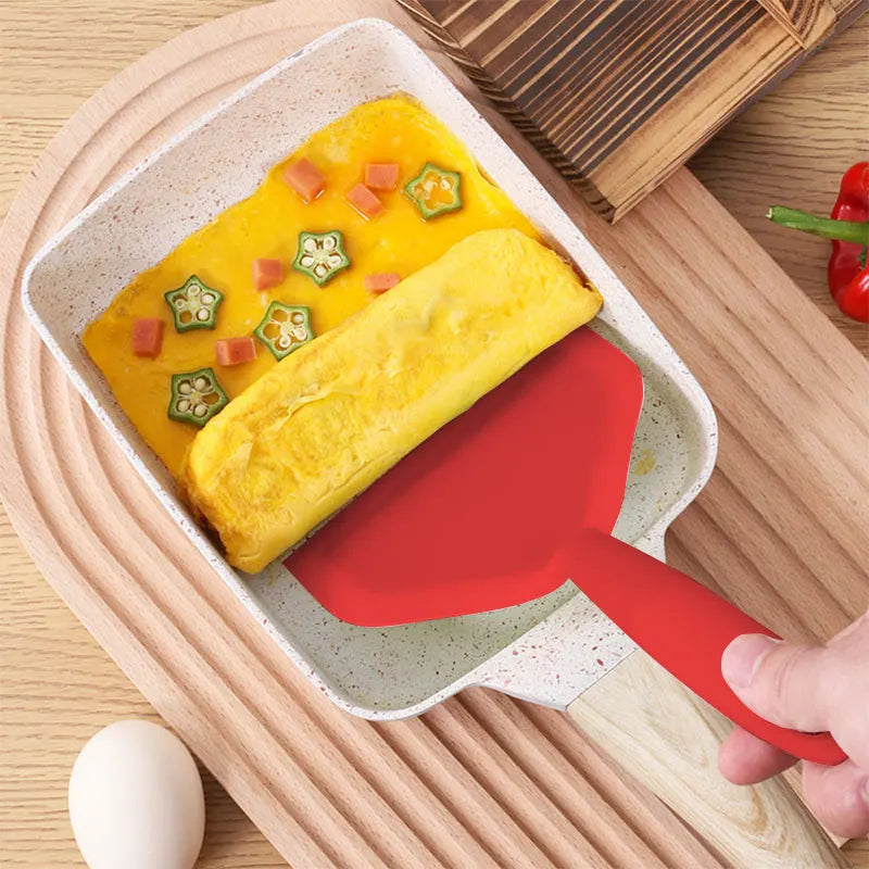 Sartén antiadherente para tamagoyaki, tortilla japonesa, huevos, rectangular, con mango desmontable anti-escaldaduras, apta para todo tipo de estufas.