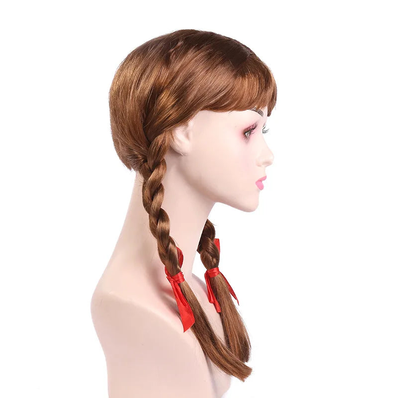 Anime Conjing Doll Annabelle Dresses Cosplay Costumes Wig Suit Halloween Carnival Party Dress Up Female Child Adult Uniform Suit