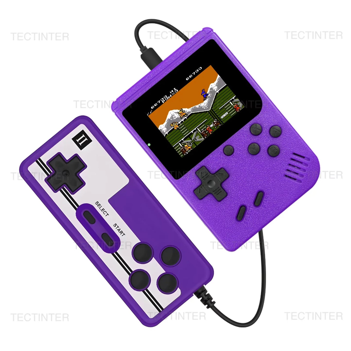 Miniconsola de videojuegos de 8 bits con 500 juegos integrados, consola portátil retro, reproductor de juegos portátil, salida AV para regalo de niños, Game Boy
