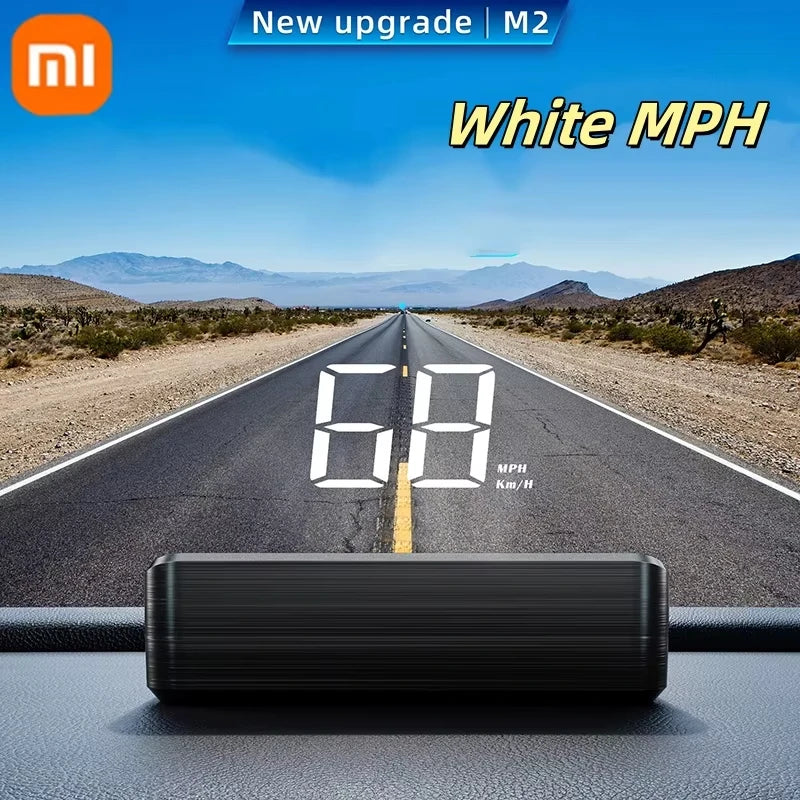 Velocímetro para vehículo Xiaomi KM/H HUD Head Up Display, velocímetro digital, GPS, brújula, proyector multifuncional para parabrisas de coche.