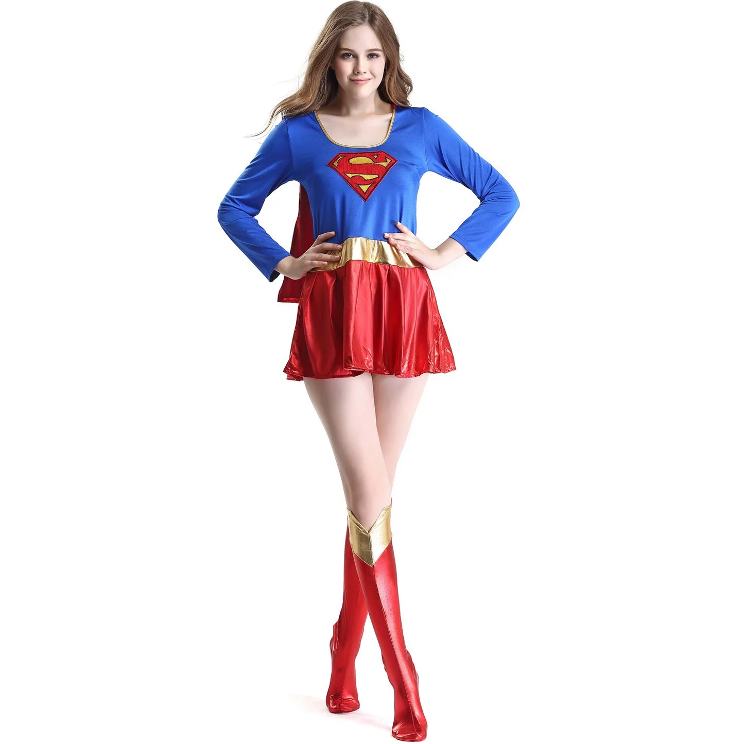 Adult Sexy Super Hero Cosplay Costume Halloween Carnival Party Wonder Girl Fancy Dress With Shoe Covers